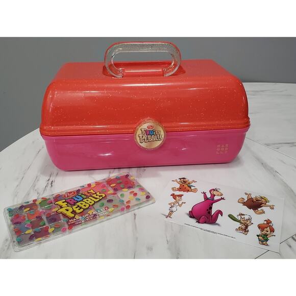 Taste Beauty FRUITY PEBBLES On The Go‎ Cosmetics Case CABOODLES Palette Make-Up - Picture 1 of 12